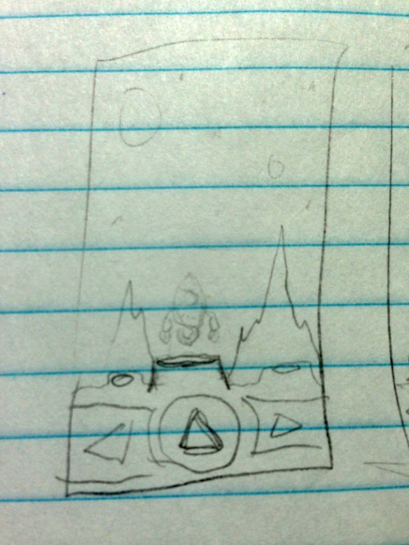 This is the first sketch I drew of the lander game.